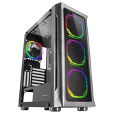 CAJA TORRE E-ATX MARS GAMING MC-NEO BLACK PREMIUM 4 VENTILADORES ARGB FRONTAL Y LATERAL DE CRISTAL TEMPLADO SIN FUENTE DE ALIMENTACION