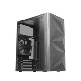 CAJA COMPACTA MICROATX MARS GAMING MC-1500 BLACK FRONTAL METAL-MESH LATERAL CRITAL TEMPLADO COMPLETO SIN FUENTE DE ALIENTACION