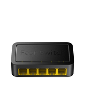 SWITCH 5 PUERTOS 10/100 CUDY FS105D NEGRO