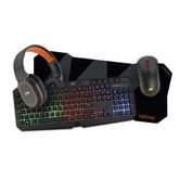 KIT NETWAY GAMING XKS600 AURICULARES BT+RATON+TECLADO+ALFOM XL combo