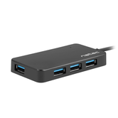 HUB NATEC SILKWORM USB-C 4 PUERTOS USB 3.0 NEGRO