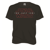 CAMISETA NEGRA CHICO T-L LOGO THE LAST JEDI STAR WARS EP VIII