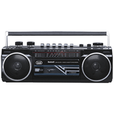 RADIO GRABADORA PORTÃTIL USB SD BLUETOOTH CASSETTE TREVI RR 501 BT NEGRO