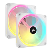 VENTILADOR CAJA CORSAIR QX RGB SERIES iCUE LINK QX140 RGB 120MM MAGNETIC DOME BLANCO DUAL PACK CO-9051008-WW