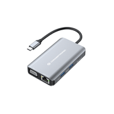 ADAPTADOR USB-C 7IN1 CONCEPTRONIC HDMI VGA USB 3.0 LAN GIGABIT  USB-C CARGA 100W