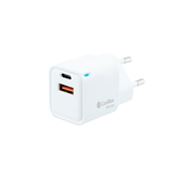 CARGADOR USB PARED COOLBOX GAN 20W USB-C/USB-A QC3.0 BLANCO