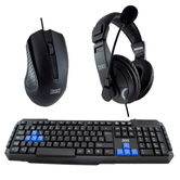 COMBO TECLADO/RATÓN/AURICULARES 3GO DRILE H2 MULTIMEDIA USB NEGRO