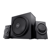 ALTAVOCES TRUST 2.1 YURI - 60W RMS (120W MAX) - CONTROL DE VOLUMEN- CONEXION AURICULARES- ENTRADA DE LINEA- COLOR NEGRO  23696