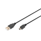 Cable de conexi n USB 2.0   tipo A - mini B (5 pines) M/M  1 8 m  admite USB 2.0  UL  bl