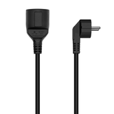 AISENS - CABLE ALARGADOR DE ALIMENTACION SCHUKO, CEE7/M-CEE7/H, NEGRO,