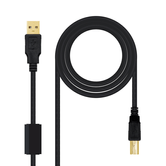 CABLE NC USB 2.0 IMPRESORA HQ 5M M-M NEG