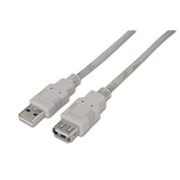 Aisens Cable Usb 2.0 Tipo A/M-A/H Beige 1M