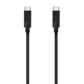 AISENS Cable USB 3.2 Gen2 10Gbps 4k@60Hz 5A 100W E-Marker, Tipo USB-C/M-USB-C/M, Negro, 3.0m