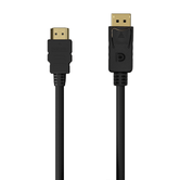 AISENS A125-0551 adaptador de cable de vídeo 1,5 m DisplayPort HDMI tipo A (Estándar) Negro