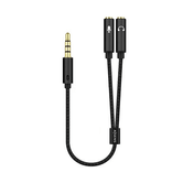 AISENS - CABLE ADAPTADOR AUDIO JACK 3.5 4PINES/M-2XJACK 3.5 3PINES/H,