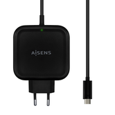 CARGADOR AISENS 65W PD3.0 QC3.0 1XUSB-C 1.2M NEGRO