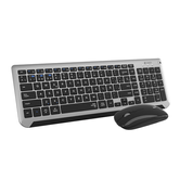 TECLADO CON RATON BLUETOOTH + 2.4G COMBO DUAL PRESTIGE EXTENDIDO GRIS/NEGRO