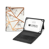 FUNDA Y TECLADO 9.6´´ SUBBLIM TRENDY MARMOL BLANCO