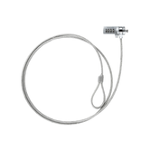 CABLE DE SEGURIDAD TOOQ UNIVERSAL C/COMBINACION 1,5 M PLATA