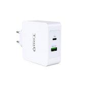 CARGADOR USB PARED TOOQ TQWC-2SC03WT 2PTOS USB-C PD + USB QC3.0 BLANCO