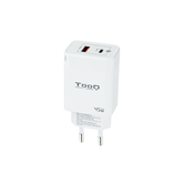 CARGADOR USB PARED TOOQ TQWC-GANQCPD45WT GAN USB-C/PD + USB-A/QC 45W BLANCO