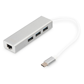 3 PORT USB 3.0 TYPE C HUB GIGABIT ETHERNET RJ45 WIN/MAC OS