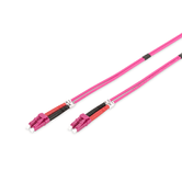 Fiber Optic Patch Cord LC to LC Duplex  OM4  color magenta  3m