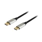 CABLE DISPLAYPORT A DISPLAYPORT PREMIUM  1.4 8K/60Hz 1M  MALLA ALGOD??N TRENZADO Y CONECTOR ALUMIN