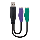 CABLE NC CONV. PS2 A USB 2XPS2 A-M 15CM