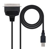 CABLE USB NANO CABLE CONVERSOR USB A/M - PARALELO CN36/M 1.5M NEGRO