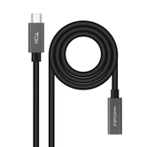 Nanocable Cable USB 3.2 Gen2 USB-C M/H 1,5 M Negro