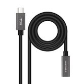 Nanocable Cable USB 3.2 Gen2 USB-C M/H 1 M Negro