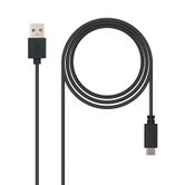 CABLE USB 2.0 3A, TIPO USB-C/M-A/M, NEGRO, 0.5M