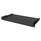 Shelf for Fixed Installation 19  1U for racks from 300 mm depth H45xW483xD250 mm  up to 15 kg  black (RAL 9005