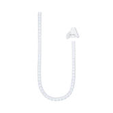 Nanocable Organizador cables flex. 25mm 1 M Blanco