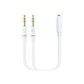 CABLE AUDIO NANO CABLE JACK3.5/H - 2*JACK3.5/M 20CM BLANCO