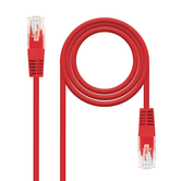 LATIGUILLO RJ45 Categoria 6 UTP ROJO, 2. Metros