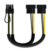 NANOCABLE CABLE TARJETA GRAFICA, 2x5.25""/M-PCI-E(MOLEX 6+2PIN)/M, 20 CM