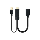 Nanocable Conversor HDMI/M a DP/H Negro 20 cm