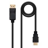 CONVERSOR NANO CABLE DISPLAYPORT/MACHO A HDMI/MACHO 2M NEGRO