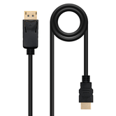 CABLE VIDEO NANO CABLE DISPLAYPORT A HDMI DP/M - HDMI/M 1,5M NEGRO