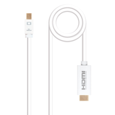 ADAPTADOR CONVERSOR NANO CABLE MINI DISPLAYPORT A HDMI 2M BLANCO