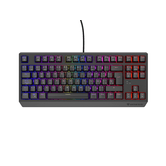 TECLADO GAMING GENESIS THOR230 TKL RGB MECANICO NEGRO SWITCH OUTEMUROJO HOT SWAP