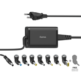 HAMA  Cargador universal port  til  con 7 adaptadores  de 15 19V 65W  Enchufe Europeo  Color negro