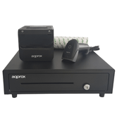 KIT TPV APPROX CAJON APPCASH01 NEGRO + SCAN APPLS22 SIN PEANA + IMP. TERM. POS80AM-USB + PAPEL