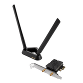 TARJETA DE RED WIRELESS GIGABIT ASUS PCE-BE92BT,PCI-E,2 ANTENAS EXTERNAS,WIFI 7,6GHZ,320MHZ,BT5.4,WPA3