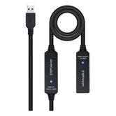 CABLE USB NANO CABLE USB3.0 A/M - USB3.0 A/H 15.0M NEGRO ALARGADOR C/AMPLIFICADOR