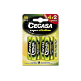 CEGASA PILA SUPER ALC LR06 BLISTER 4 UDS + 2 GRATIS