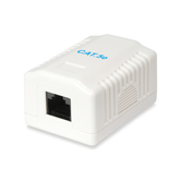 ROSETA DE SUPERFICIE CATEGORIA 5e 1 HEMBRA RJ45 COLOR BLANCO