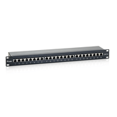 PATCH PANEL 24 PUERTOS CATEGORIA 6 APANTALLADO PREMIUM COLOR NEGRO